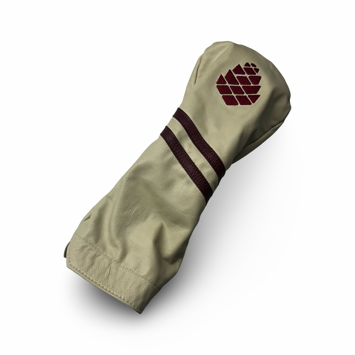 DRIVER HEADCOVER (OFF WHITE/MAROON)